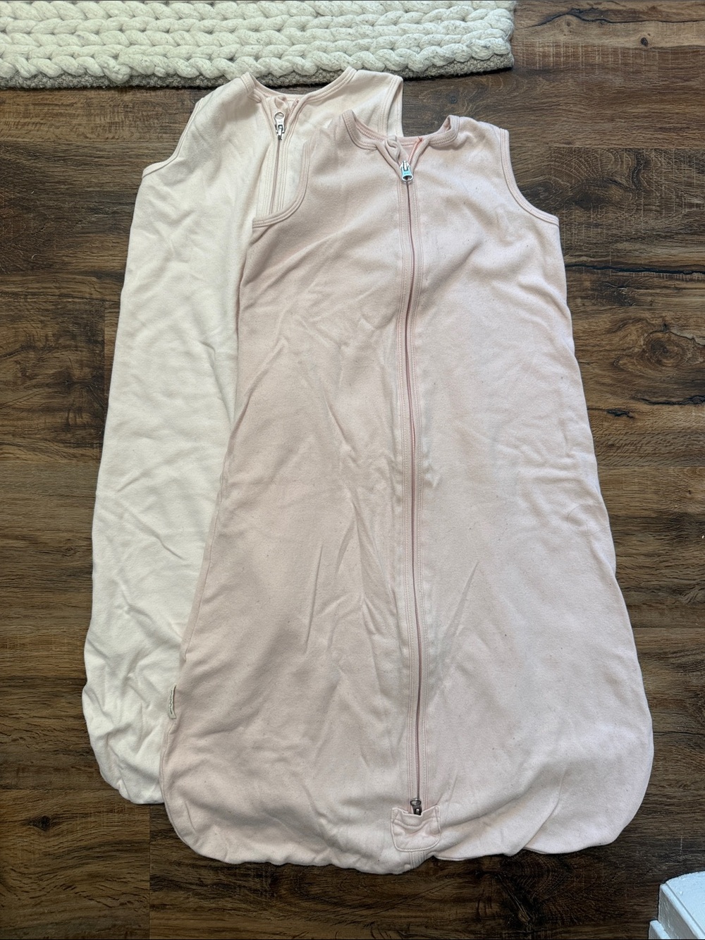 Keababies 2 Zip-Front Baby Cotton Sleeveless Sleep Sacks in Pink,Light Pink - L